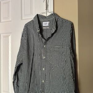 Goodfellow Black and White Gingham Button Down Long Sleeves XL